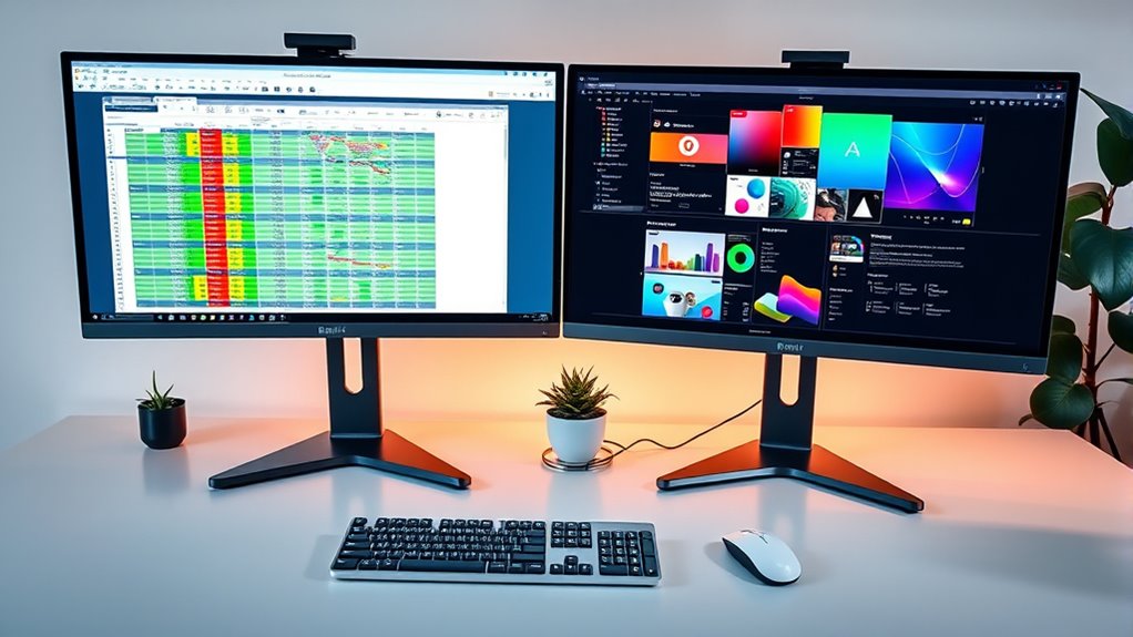 arrange monitors for comfort