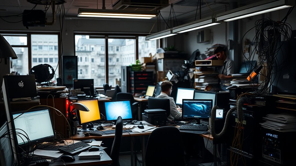calm focused workspace design