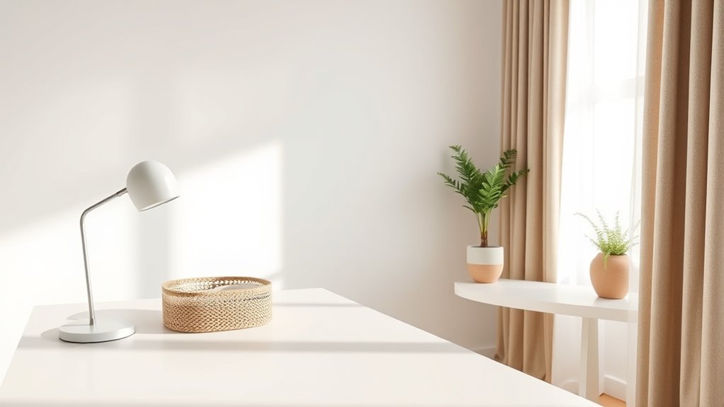 calm organized ergonomic workspace