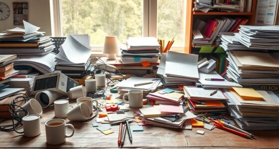 clutter causes desk anxiety