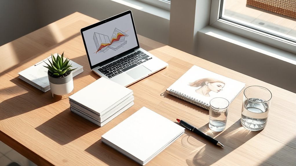 clutter free desk boosts creativity