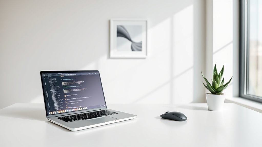 clutter free focused stress reducing workspace