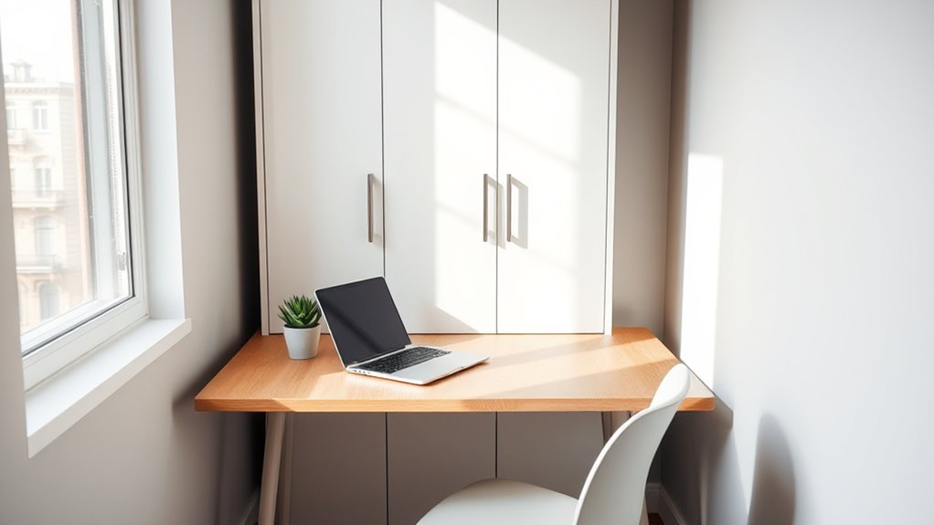 compact minimalist office design