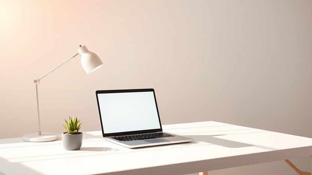 create an organized ergonomic workspace