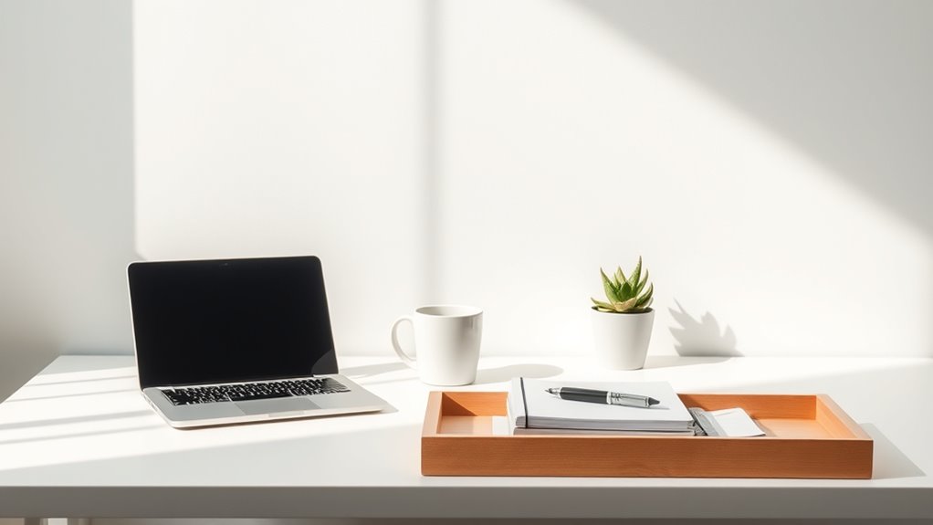 create calm organized workspace