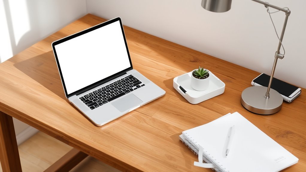 desk organization and decor