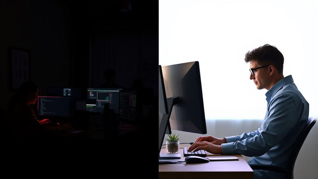 display modes influence visual comfort