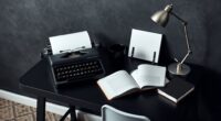 elegant monochrome workspace design