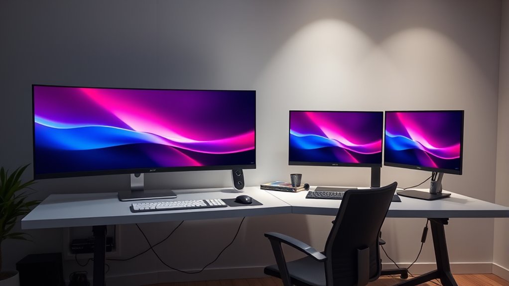 ergonomic organized personalized workspace