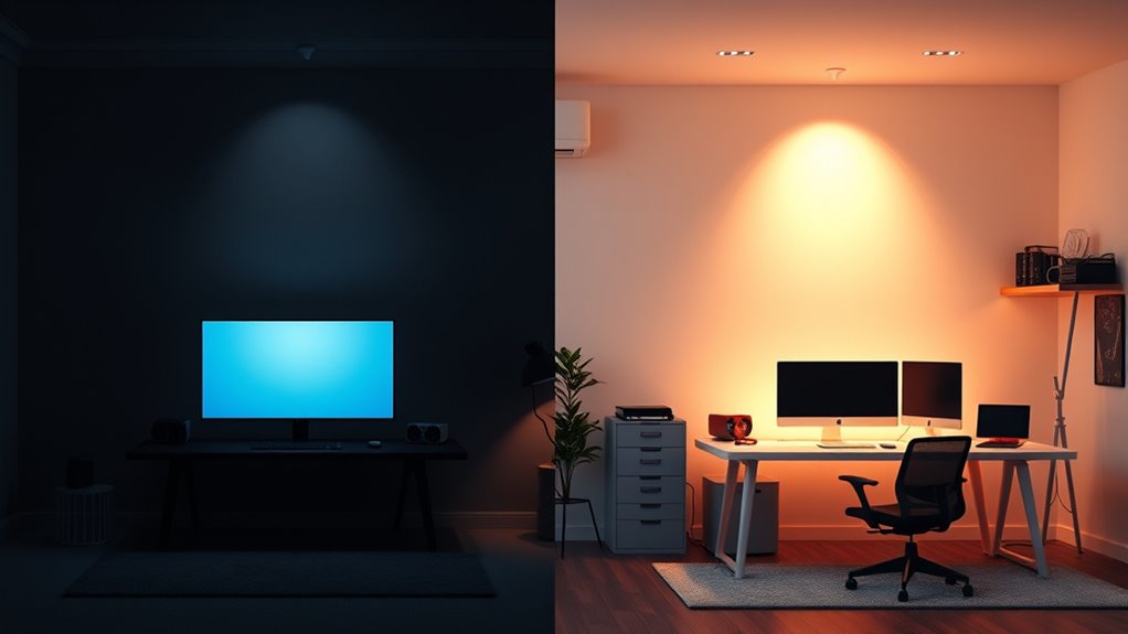 lighting and noise influence mode