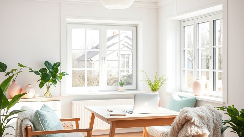 maximize sunlight with bright accents