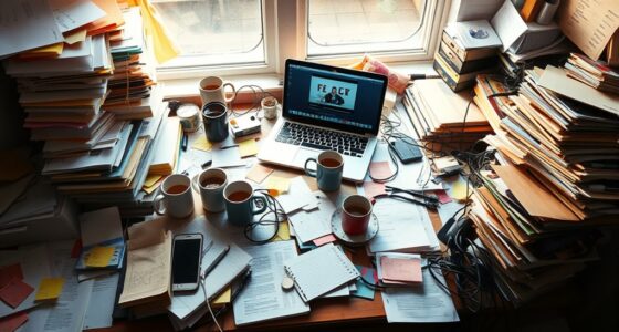 messy desk delays productivity