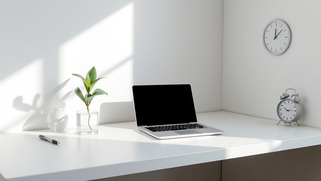 minimal ergonomic organized workspace