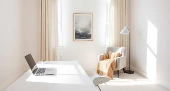 minimalist home office balance