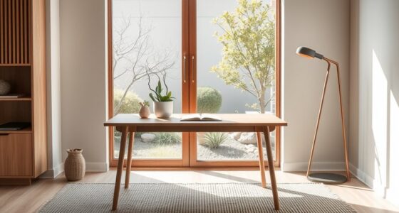 minimalist japanese scandinavian workspace