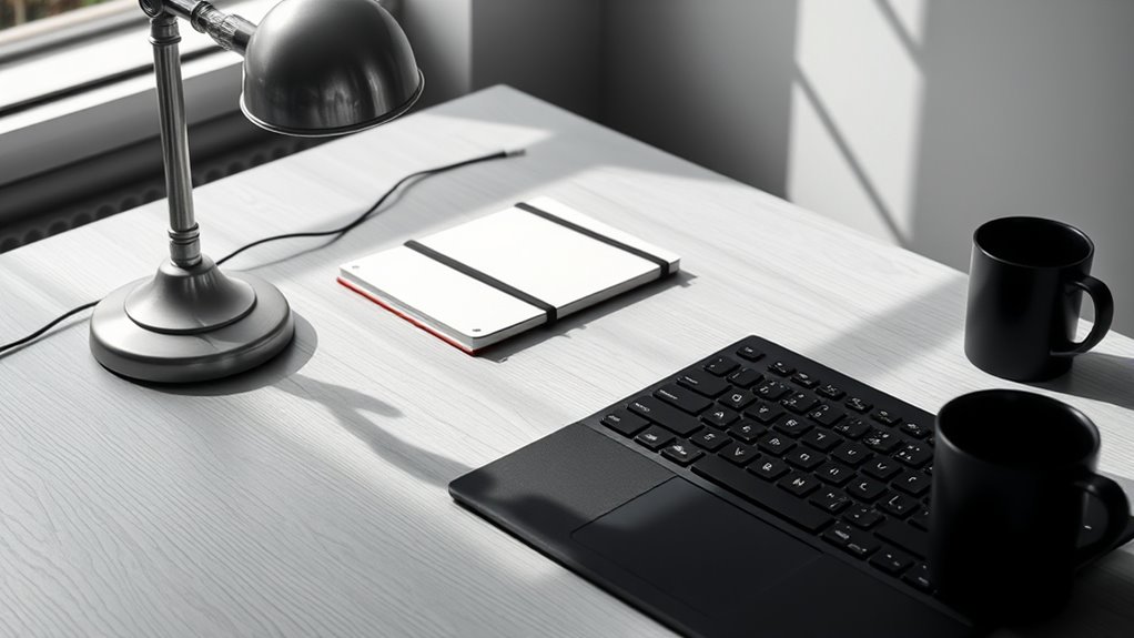minimalist monochrome workspace benefits