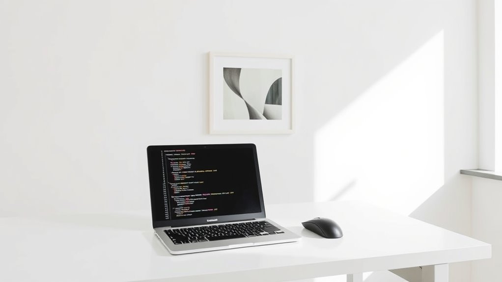 minimalist workspace organization