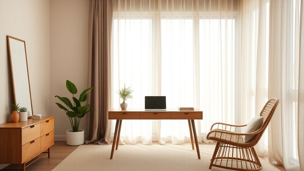 natural light calming colors