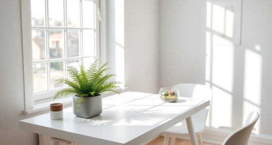 nature inspired minimalist workspace