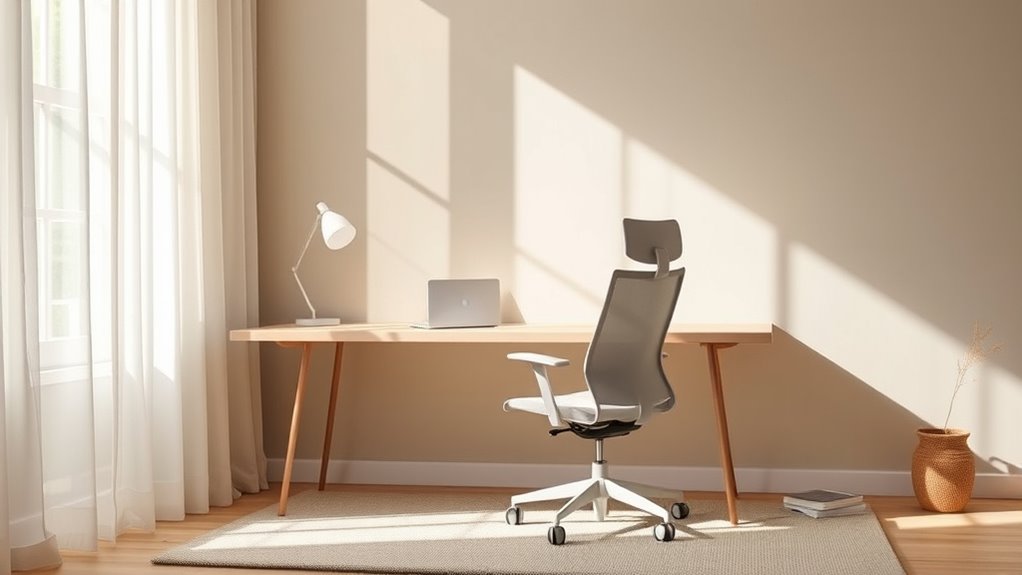 neutral minimalist office design