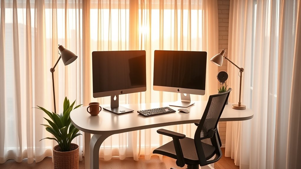 optimize lighting and ergonomics