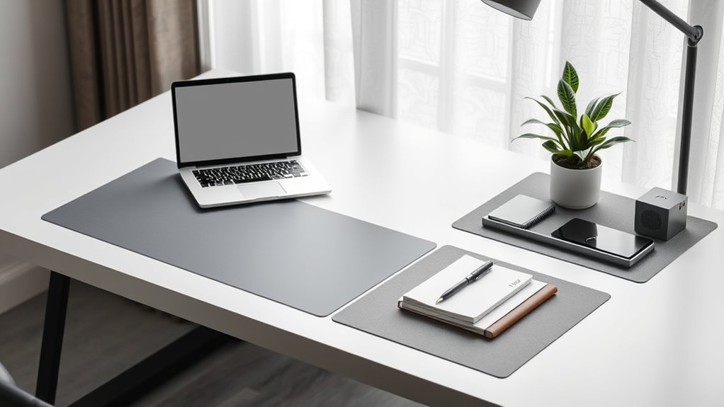 organized desk zone setup