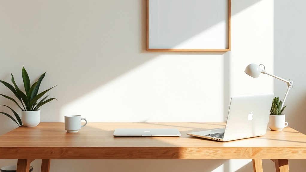 organized peaceful workspace setup