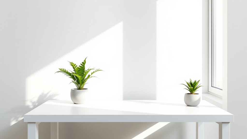 plants enhance minimalist spaces