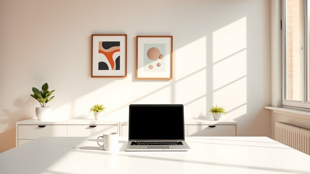 smart ergonomic minimalist workspace