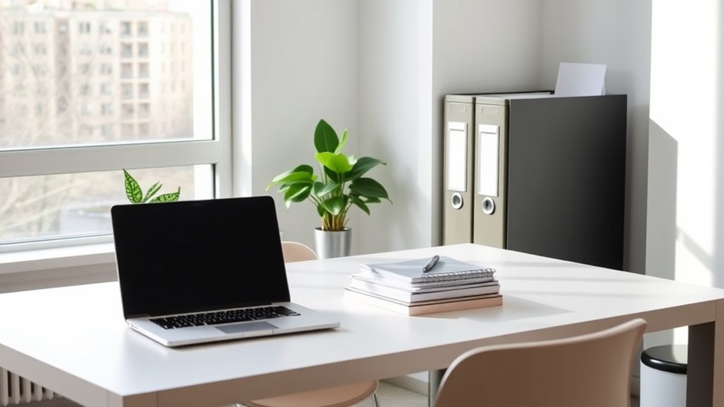 streamlined organized sustainable workspace