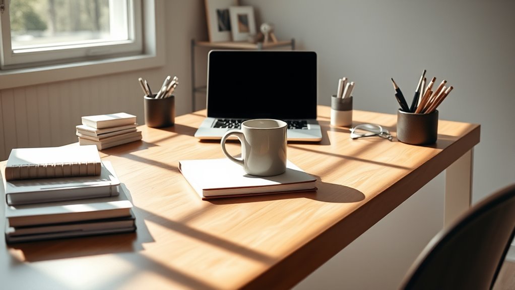 thoughtful intentional workspace arrangement