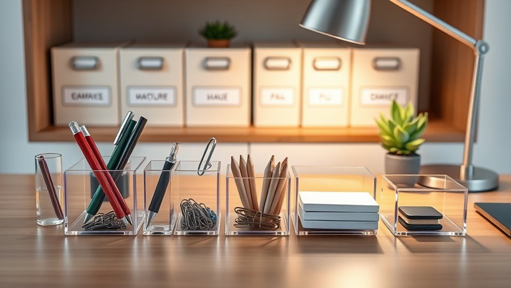 use labeled storage containers