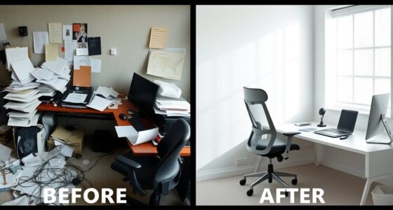 workspace organization and decluttering