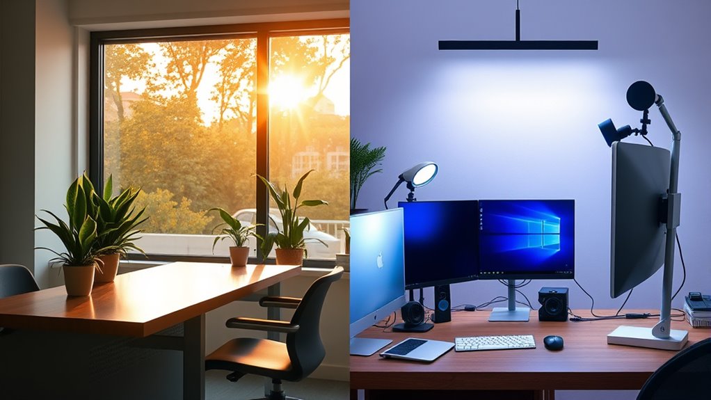 balancing natural and artificial lighting