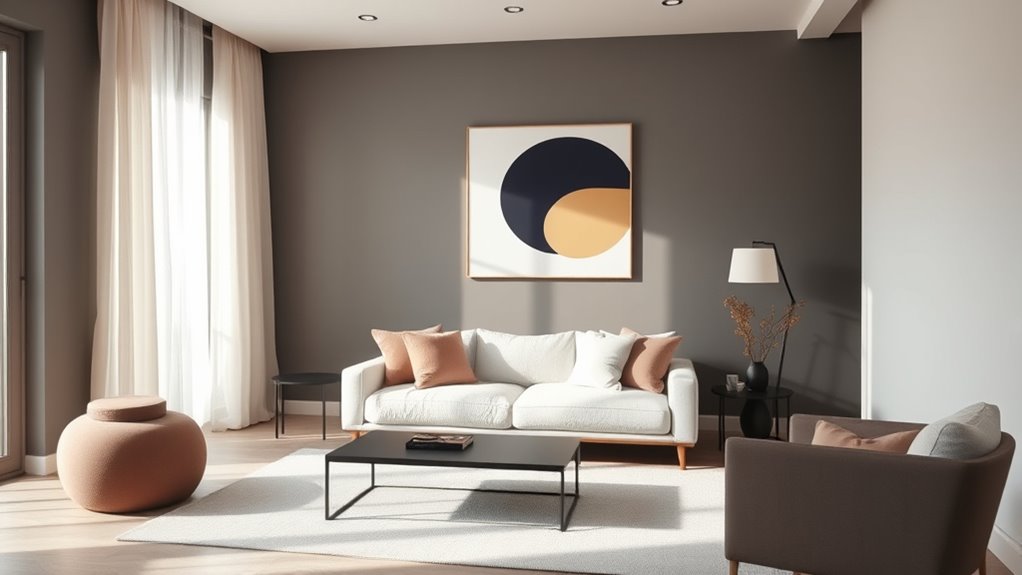 bold accents enhance minimalism