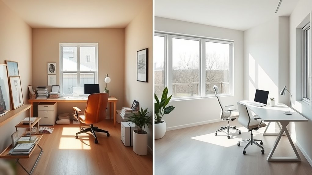 clean modern workspace transformation