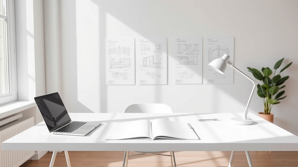 clutter free creative environment