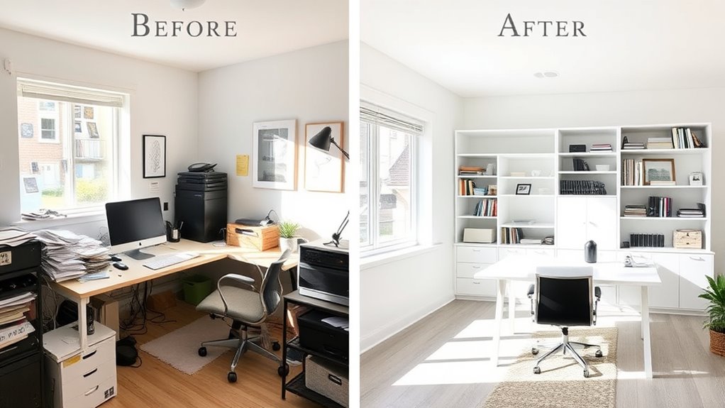 clutter free organized workspace design