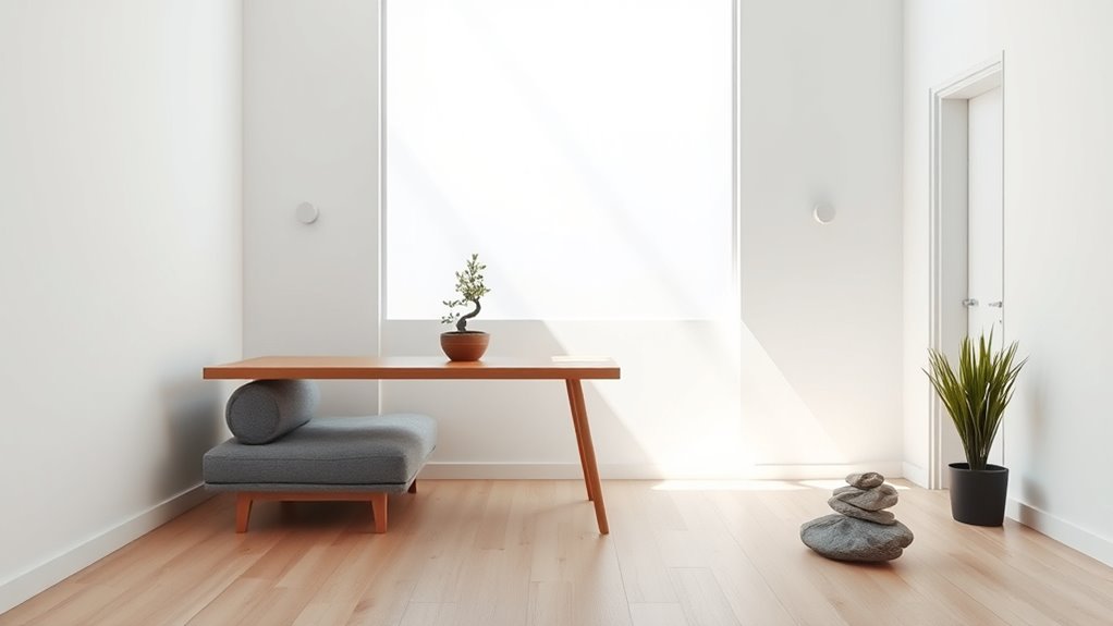 clutter free zen office