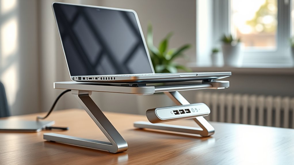 ergonomic organized connected workspace