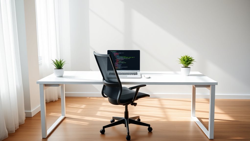 minimalist ergonomic workspace design