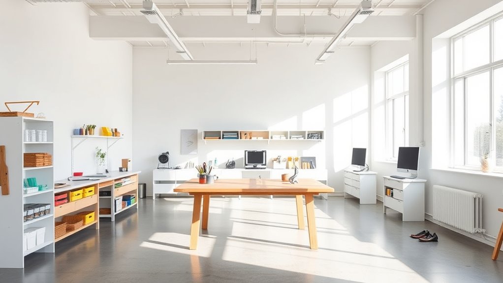 minimalist maker art studio