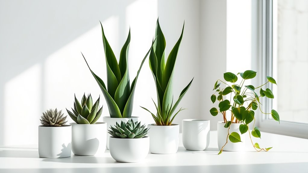 minimalist office plant options