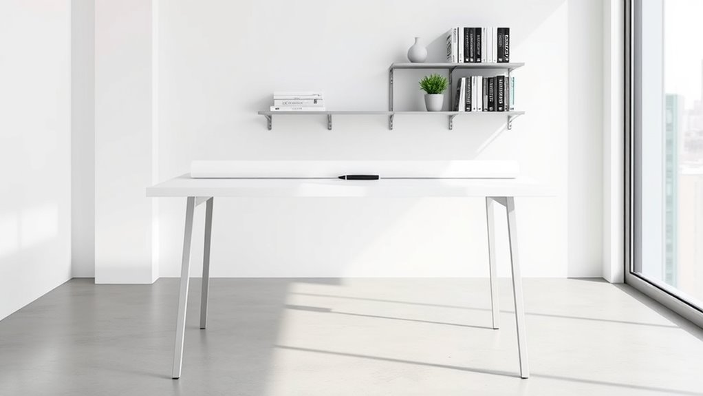 minimalist sustainable organized workspace