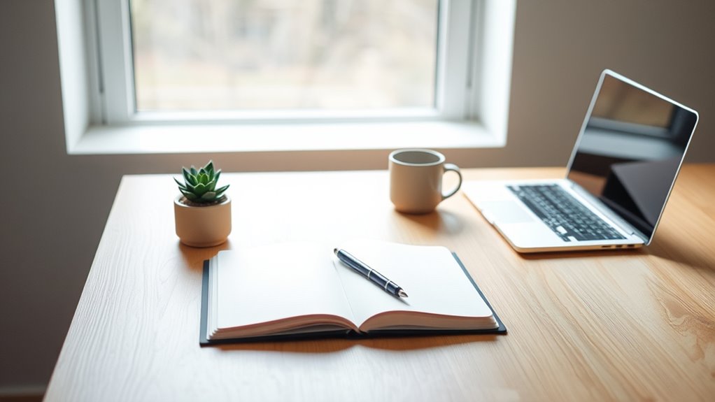 minimalist workspace productivity balance