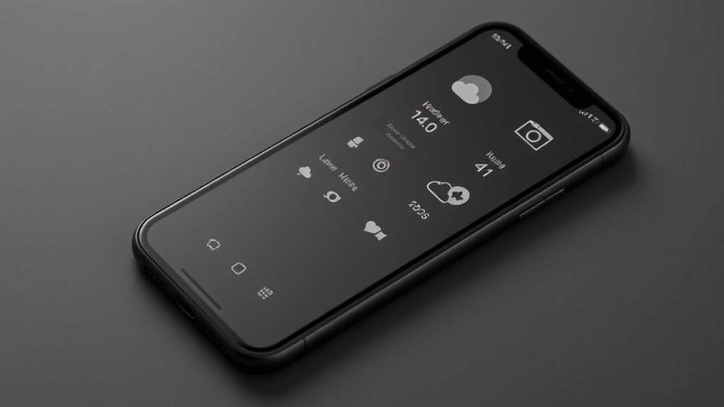 monochrome icons promote simplicity