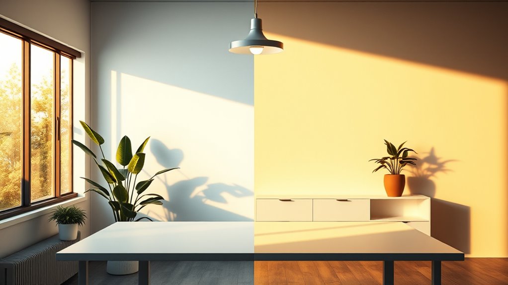 natural and artificial lighting balance