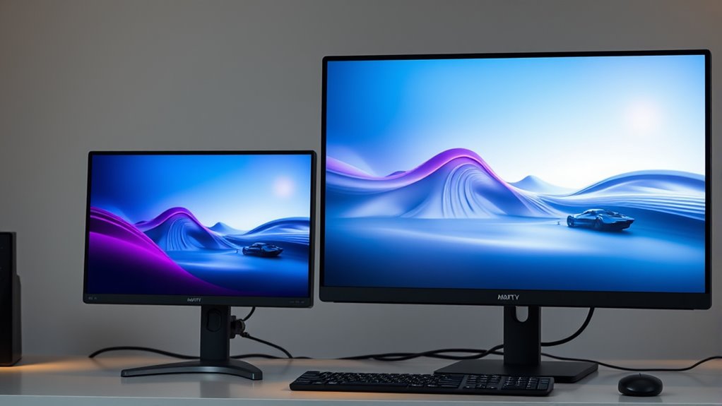 optimal monitor size balance