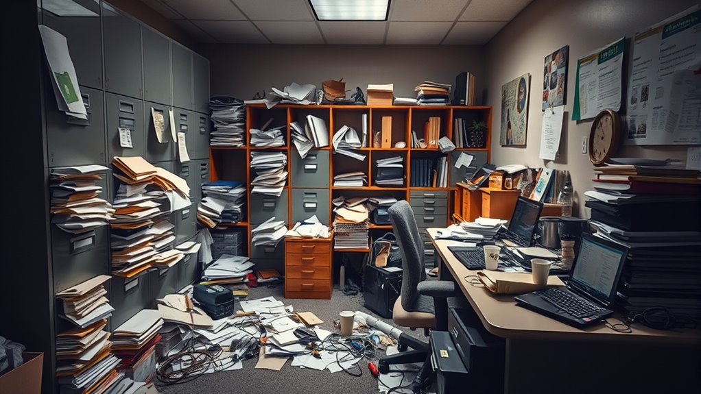 organize office clutter hotspots