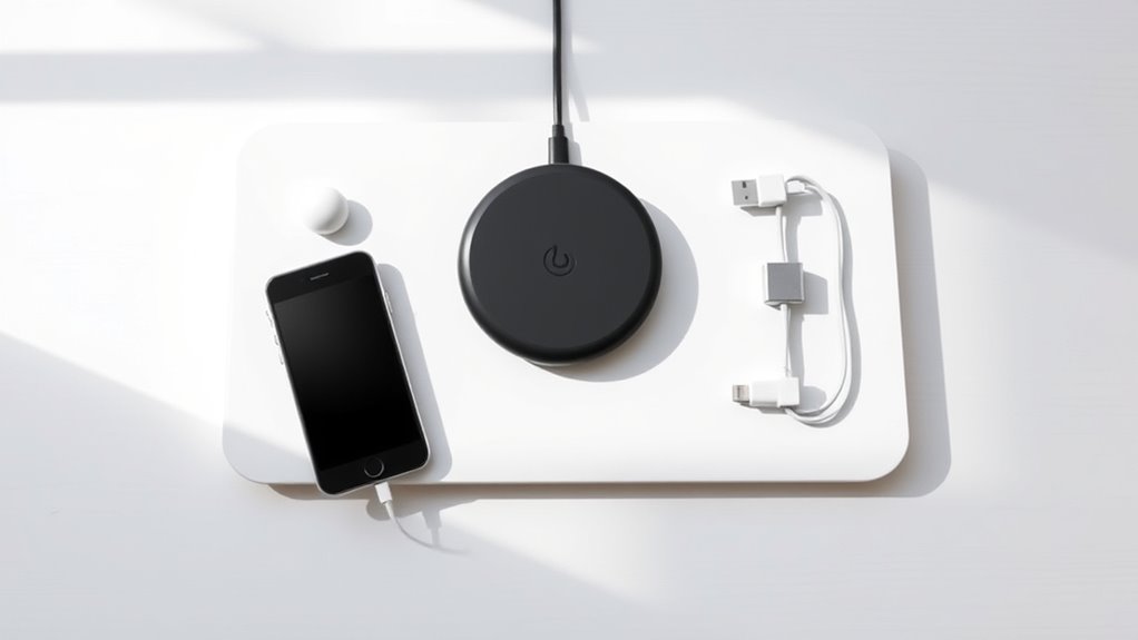 organized minimalist charging station